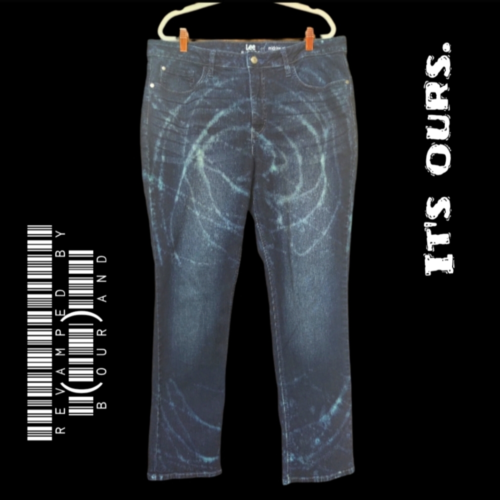 Sacred Conch Shell Ocean Wave Geography Jeans